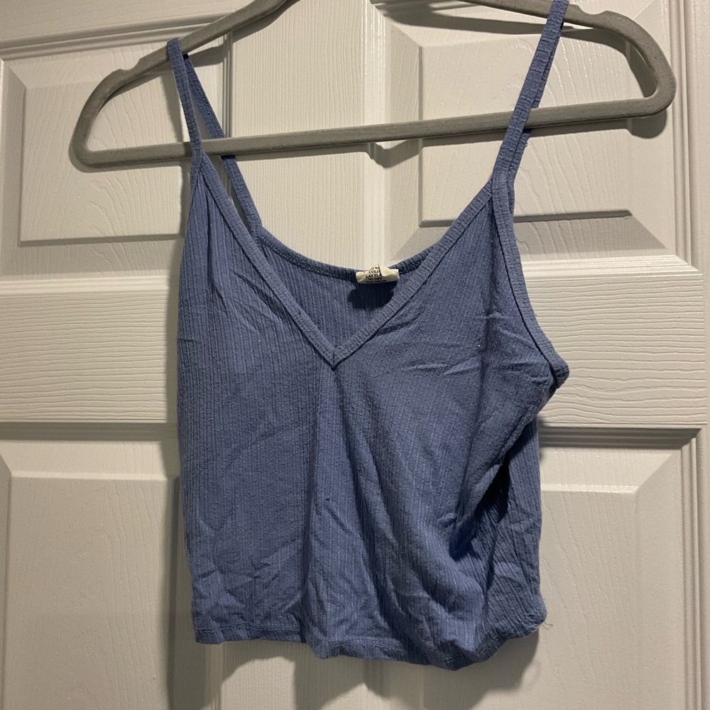 Blue Women's V-Neck Tank Top
